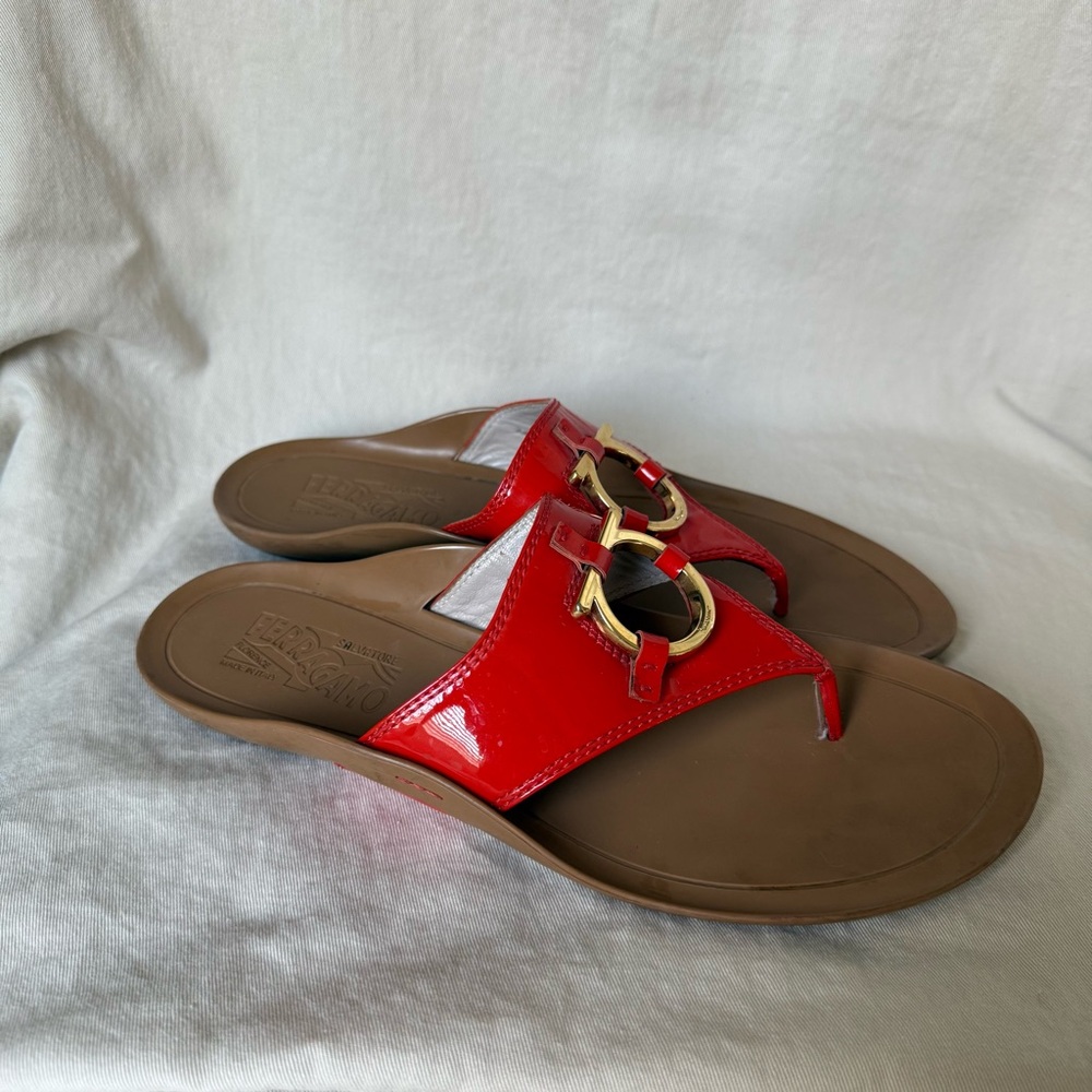 Salvatore Ferragamo Gancini Thong Sandals